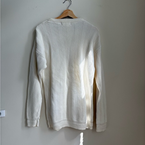 Vintage Chaps Ralph Lauren Cream Crewneck Sweater - Picture 4 of 5